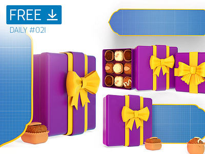 Eid Chocolate Box - Daily Free Mockup #021