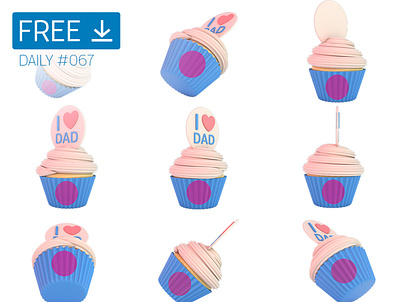 Cartoon muffin - Daily Free Mockup #067 business cake download free free download freebie mockup muffin psd