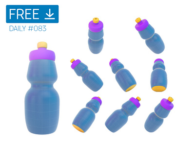 Cartoon Bottle - Daily Free Mockup #083