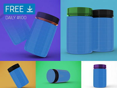 Plastic Jar - Daily Free Mockup #100 business download free free download freebie jar mockup plastic psd