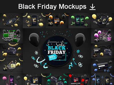 Black Friday - Free Mockups black black friday business download free free download freebie friday mockup psd