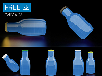 Drink Bottle In Dark - Daily Free Mockup #128