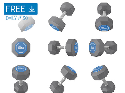 Rubber Dumbbell - Daily Free Mockup #130