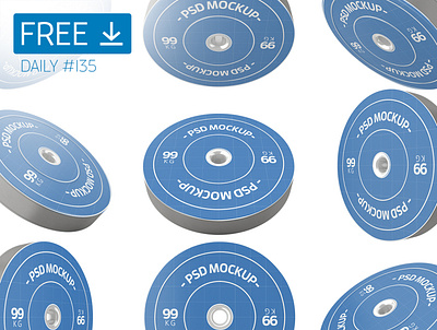 Bumper Weight Plate - Daily Free Mockup #135 business download free free download freebie mockup psd