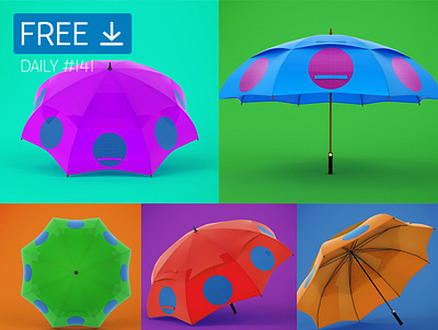 Umbrella - Daily Free Mockup #141 business download free free download freebie mockup psd umbrella