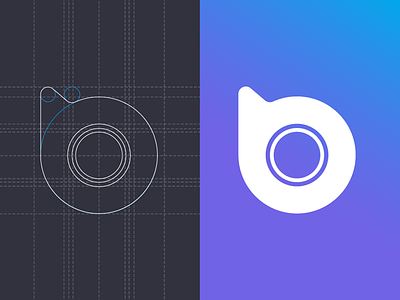 B bot bot chat illustration logo