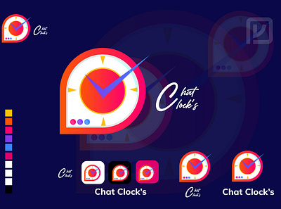 Chat Clocks logo idea's brand logo daily