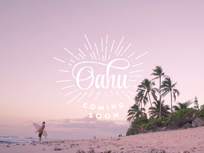 Oahu (video) bodyboard hawaii surfing typeface typography video