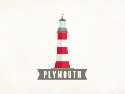 Plymouth Lighthouse coast england harbor lighthouse plymouth port sea vinslev vinslëv vintage