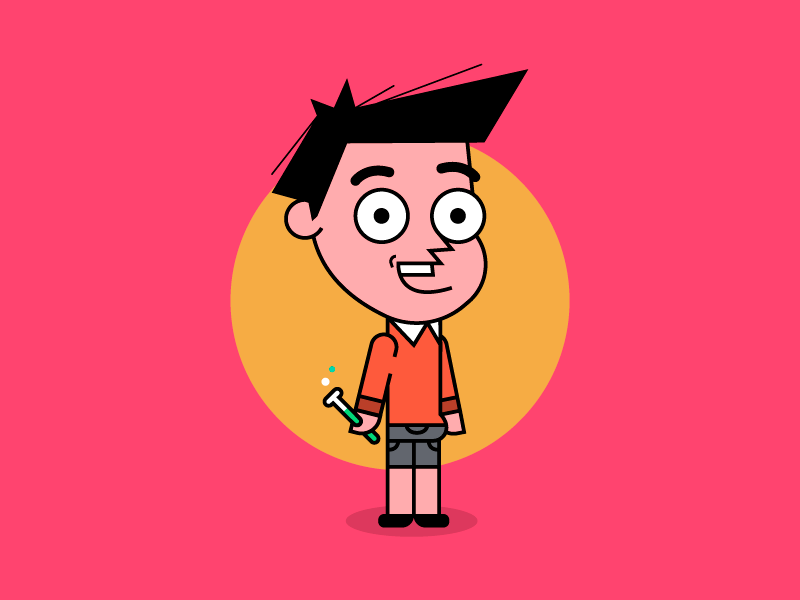 child scientist childscientist scientist pink characterdesign color child character