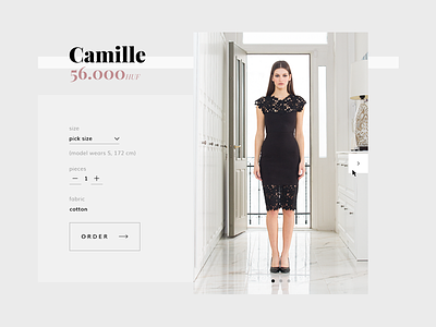 Fashion Site - Product Details ecommerce fashion female minimalism product page ui ux webshop