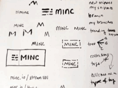 Minno in progress logo pixelated sketch