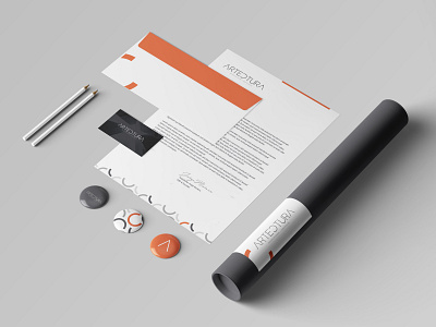 Artectura branding business card design logo