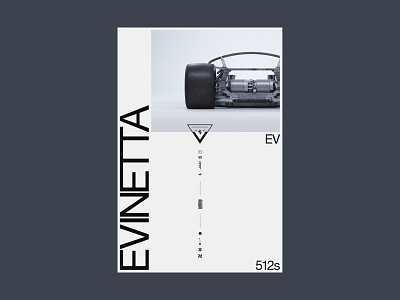 Scrapped Evinetta Poster 04 art direction automotive car design jon way jw.s minimal poster swiss type vertical type