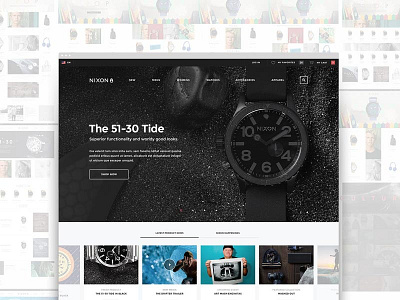 Nixon.com Redesign apparel basic clothing ecomm ecommerce nixon redesign responsive simple watches