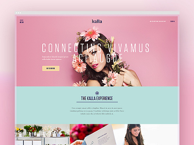 Kalla Homepage basic direction ecomm ecommerce flowers kalla