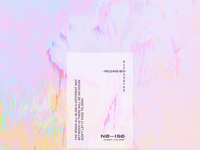 NØ— ISØ // Release 13 album cover album cover design no iso no–iso pastel playlist random spotify werid