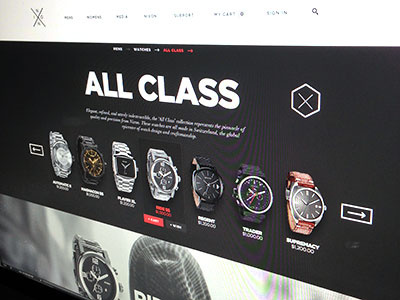 Nixon Redesign for Fun [Preview] breadcrumb ecommerce expanded nixon preview rebrand redesign watches