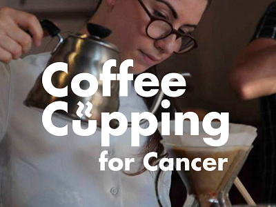Coffee Cupping for Cancer branding logo