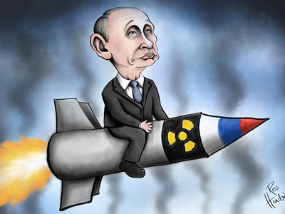 Putin riding nuclear missile