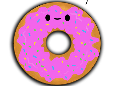 Doughnut cartoon character design characters funny illustration