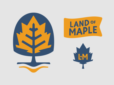 Land of Maple branding land of maple logo maple maple leaf new england tree