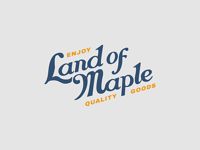 Land of Maple Wordmark branding identity lettering wordmark