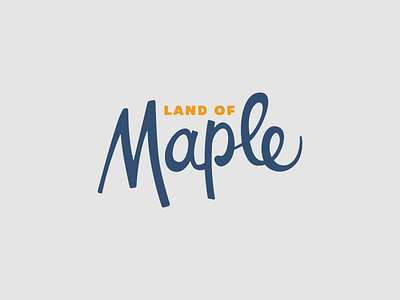 Land of Maple Wordmark branding identity lettering wordmark