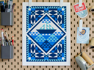 Ship and Sea Paper Quilt (Poster)