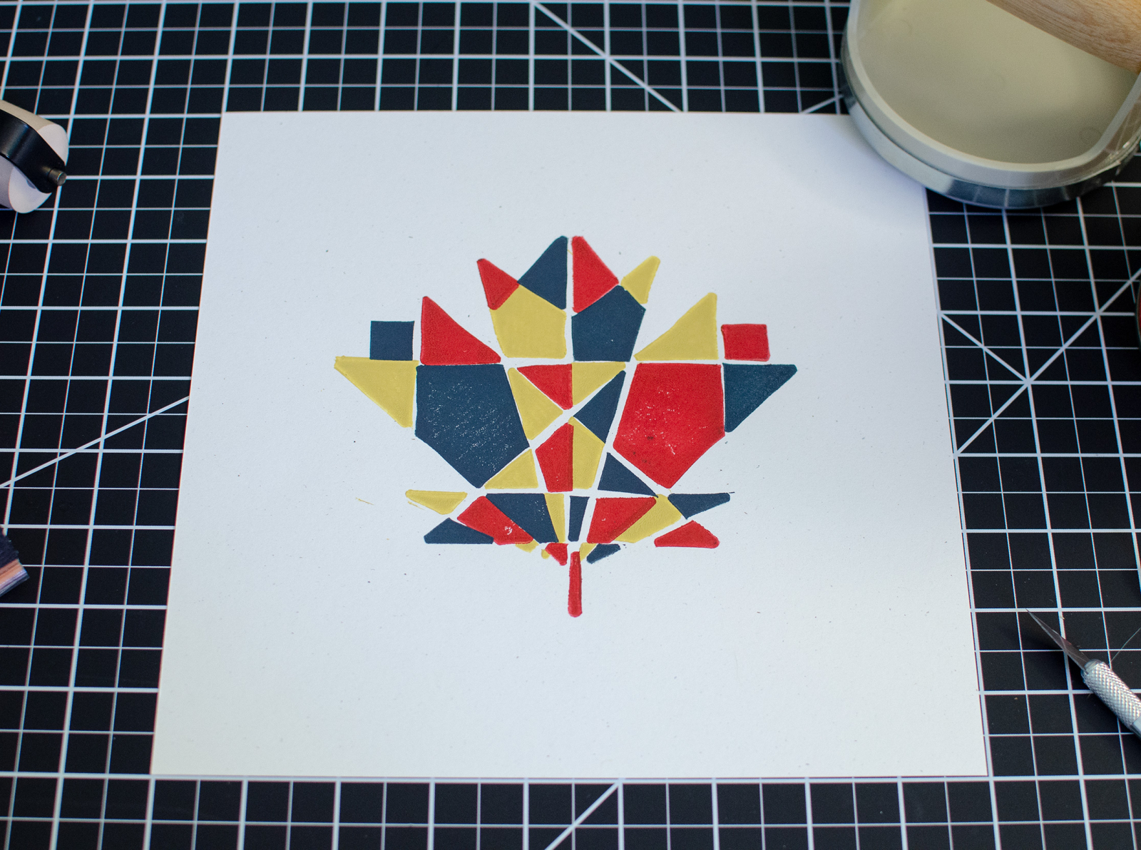 Maple Leaf Block Print by Town Bench on Dribbble