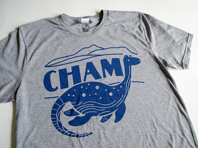 Champ Lake Champlain T-Shirt champ illustration lake monster new england screenprint shirt shirt design vermont