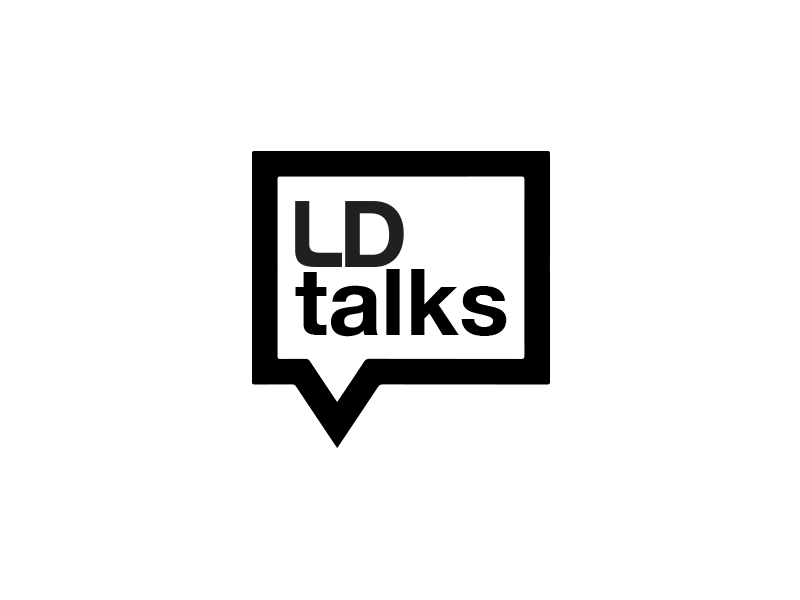 LD Talks Logo brand icon identity logo speech bubble talk typography