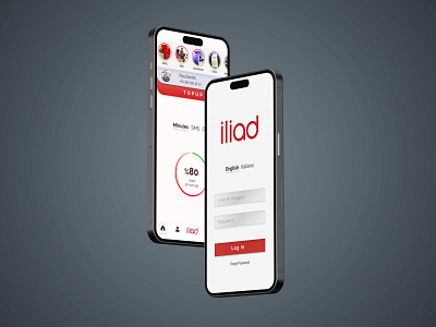 Redesign - UI & UX - ILIAD app appresdesign communication design graphic design iliad redesign telephone ui ux