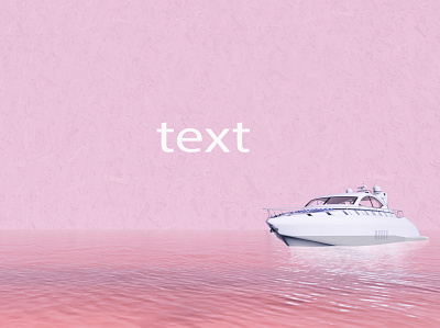 The Boat Background 3d background branding cover design illustration logo typography