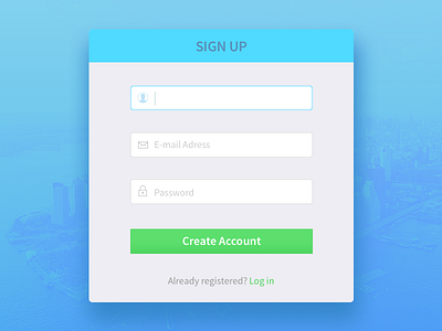 Daily UI #001 - Sign Up dailyui form input interface sign up ui