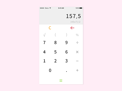 Daily UI #004 - Calculator