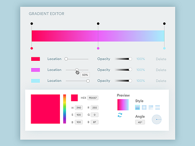 Daily UI #007 - Settings daily ui dailyui gradient editor interface settings ui ui design user interface