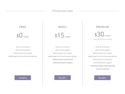 Daily UI #30 - Pricing