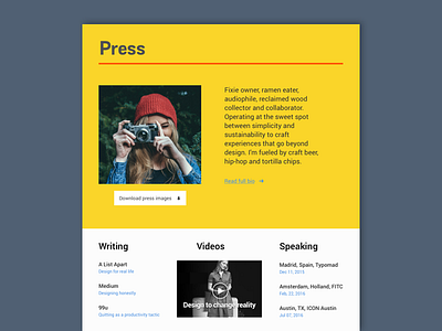 Daily UI #051 - Press Page