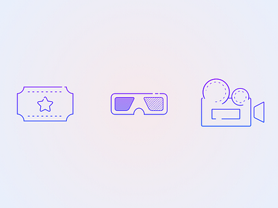 Daily UI #055 - Icon Set cinema daily ui dailyui icon design icon set icons ui design user interface design