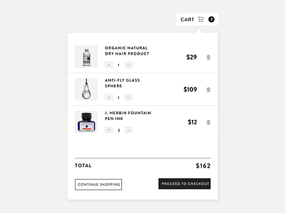 Daily UI #058 - Shopping Cart daily ui dailyui e commerce shopping shopping cart ui design user interface design web design