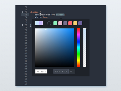 Daily UI #060 - Color Picker (Sublime Text)