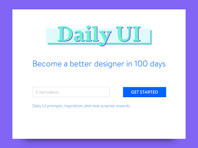 Daily UI #100 - Daily UI Landing Page