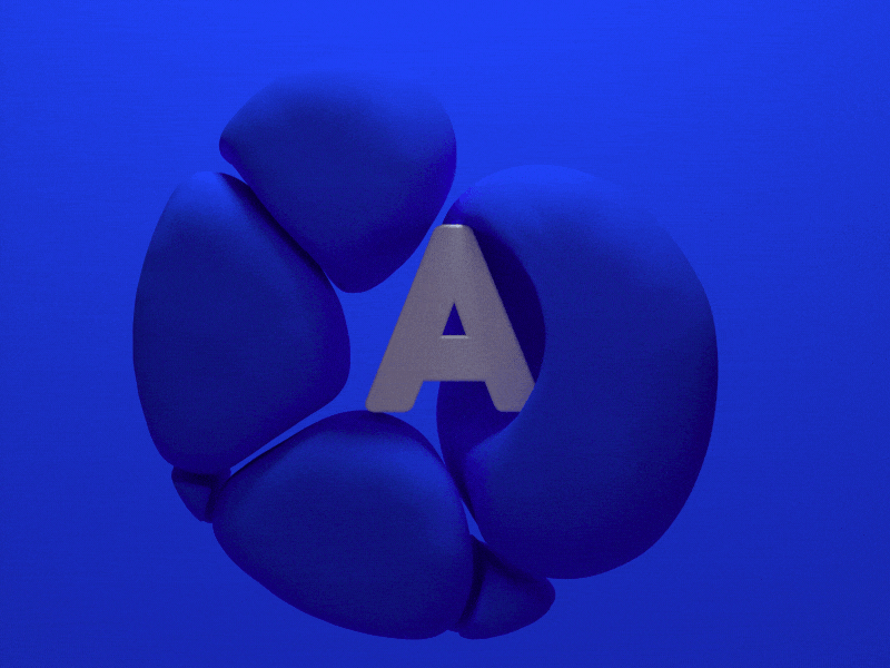 Challenge Week : Type 1/3 blue bubble c4d color design geometry minimal soft type