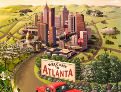 Welcome to Atlanta atlanta illustration