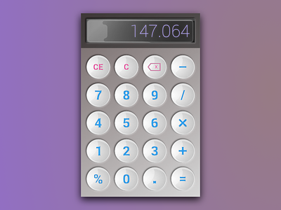 Daily Ui 004- Calculator calculator dailyui glossy gradient
