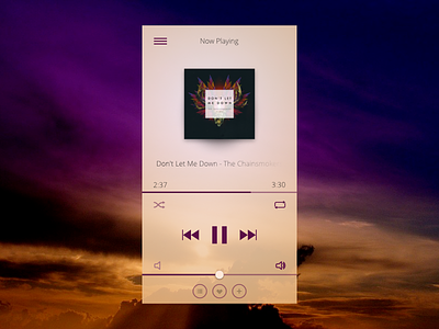 Daily UI 009 - Music Player audio gold media player purple sound
