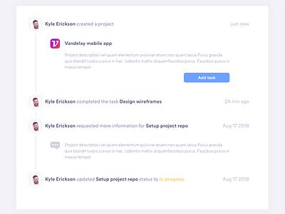 Manager Activity Board dashboard project management ui ux