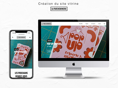 site vitrine théâtre "La Parcheminerie" design graphic design siteweb ui webdesign website