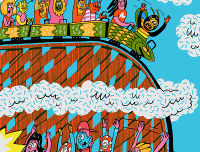 Worlds of Fun illustration for 435 magazine editorial illustration illustration